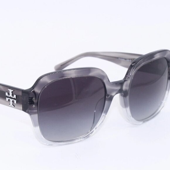 NEW TORY BURCH TY7143U 1785/8G Sunglasses Grey Havana Gradient 56mm Women’s New